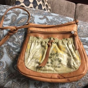 Vintage Fossil Floral Crossbody